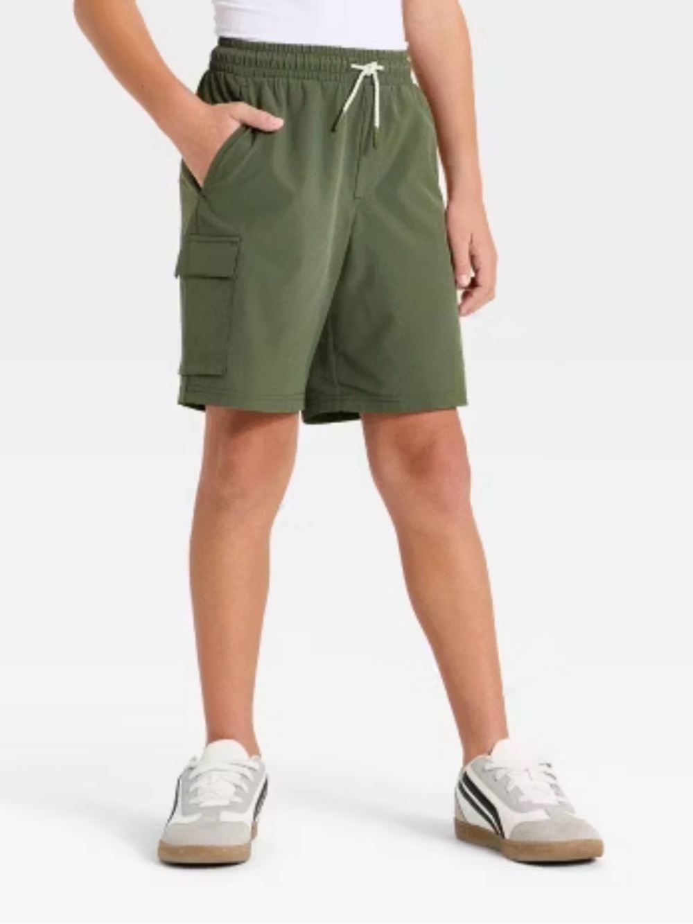 NWT all in motion Olive Green Cargo Drawstring Shorts